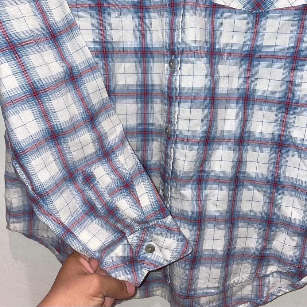 Pendleton Plaid Button Down Shirt Size L - image 2
